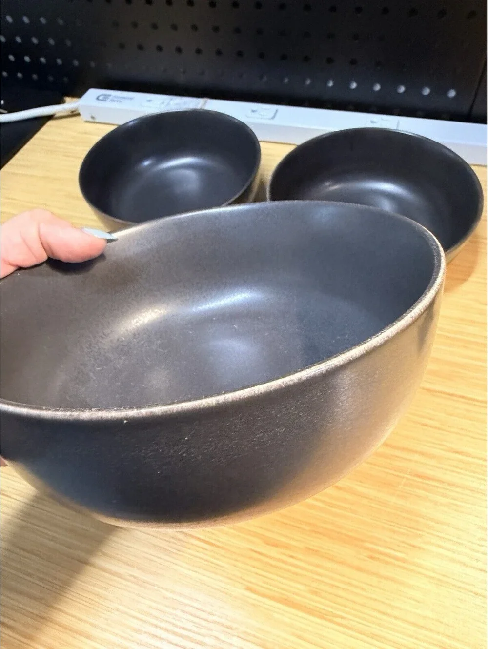 Pottery Barn set Of 4  Mason Stoneware Charcoal 6 3/4